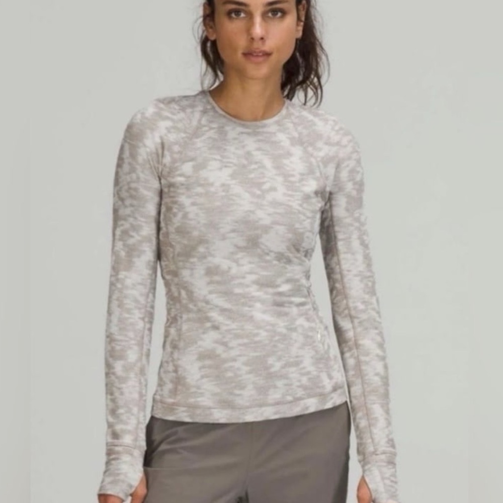 Lululemon It's Rulu Longsleeve Pullover Fleece Camo crew size 8